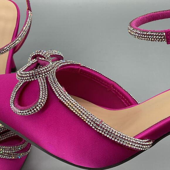 NEW Madden Girl Women’s Dreamy Satin Stiletto Heels Pink Size 7 - Picture 7 of 11